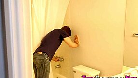 Pierced Teen 18+ Bent Over In Doggystyle, Oozing Cum From Big Cock Creampie