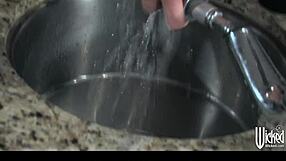 curious lesbian teen fantasizes about banging an older cougar in stockings