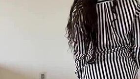 Young spanish babe shows big ass and natural tits homemade.