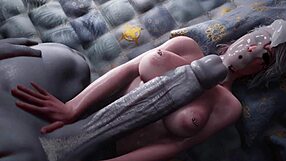 3D animated ass fucking with a big cock monster