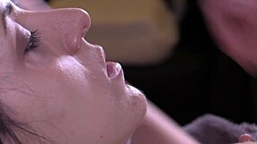 queen mona gives a close-up sensual blowjob to a big dick. cum shot lands right on her sexy face!