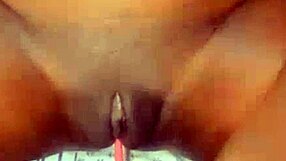 Big pussy lips masturbation scene