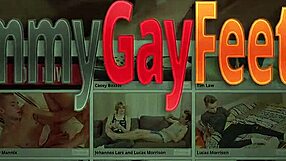 Gay Hunk Delivers Intense Kinky Footjob