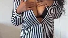 Young spanish babe shows big ass and natural tits homemade.