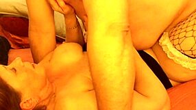 granny's throwback fuck in lingerie missionary leads to orgasm