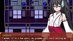 honoka battles as shrine maiden in this anime hentai part 6