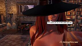 Redhead Sources in GTits game play 3D sex game