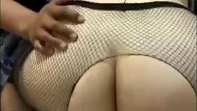 latina with big tits and ass enjoys sucking friend's cock in threesome