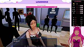 Vtuber LewdNeko gets naughty in Harem Hotel Part 30 at a wild hotel