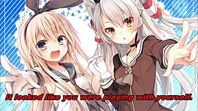 Amatsukaze and Shimakaze Provide Dual Jerk Off Instructions in Anime Style