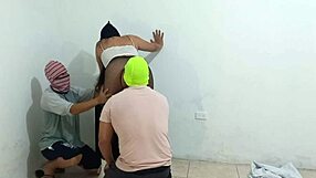 albañil fulfills wife's halloween fantasy with friend watching!