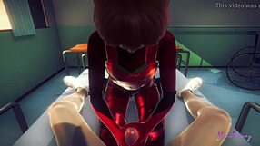 Sissy Asuka gets creampied in uncensored Evangelion hentai
