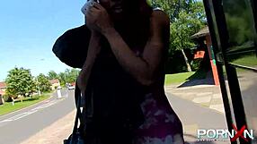 Redhead Ebony Goddess Pissing Outdoors in Public! Wow, What a Sight!