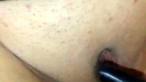 Black Woman Bound And Masturbates With Dildo