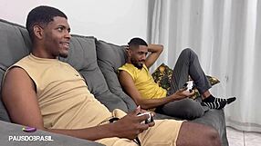 Thick Cock Cousin Pounds Gay Ass in Wild Bedroom Action. Big Black Monster Stretches Tight Hole!