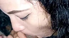 Latina skinny young woman gives footjob after motorcycle fall