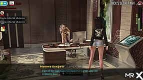 Commented gameplay of the hot anime secretary in a fashion business-themed hentai game