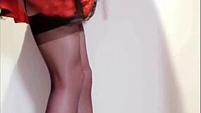 Shemale In A Court Corset Masturbating By Selena