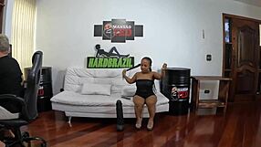 Amateur Brazilian couple tries out anal sex with a midget