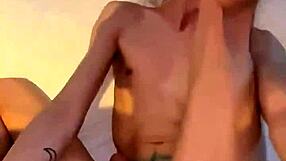 Asian twink gets big cock hard for rough sex