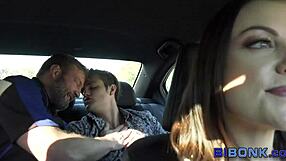 Bisexual Guys Cum on Babes' Boobs in Intense Threesome Group Hardcore Action