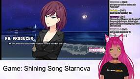 Vtuber Lewdneko dives into Shining Song Starnova Mariya route part 1, exploring the game's anime world with playful interactions.