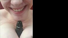 Big tits girl sucks dildo and fucks cock in wet POV domination!