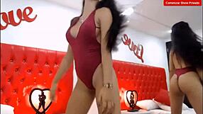 Ammelielovee Delivers Intense Webcam Blowjob and Masturbation in Red Outfit