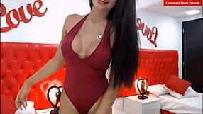 Ammelielovee Delivers Intense Webcam Blowjob and Masturbation in Red Outfit