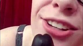 Big tits girl sucks dildo and fucks cock in wet POV domination!