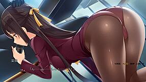 Feeling The Intense Emotions In Chikan Ochi As Shinri Counselor Meika Gives A Blowjob In Stockings, Black Scene