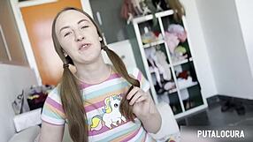 Skinny teen Emma Fantasy gets her ass licked and fucked