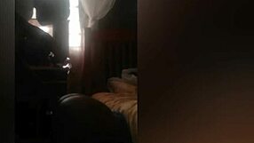 Good sex, she was searching for her shoes under the bed