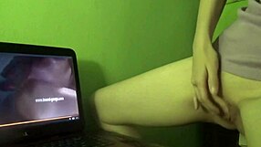 Dry HUMPING ORGASM while watching steamy porn with wild intensity
