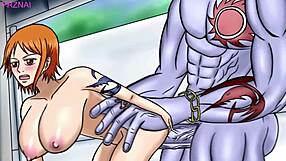 Nami and Arlong's erotic adventure in One Piece parody