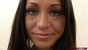 Girl shakes her naked butt in public then gets fucked hard