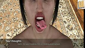 gorgeous brunette katie performs deepthroat scene