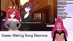 Vtuber Lewdneko dives into Shining Song Starnova Mariya route part 1, exploring the game's anime world with playful interactions.