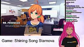 Vtuber Lewdneko dives into Shining Song Starnova Mariya route part 1, exploring the game's anime world with playful interactions.