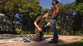 Buff Black Stud Gets Head And Buries His Cock Deep Inside Guys Tight Ass