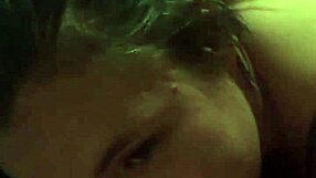 Stepdaughter sucks huge cock while sharing a wild sex tale. Thick cumshot covers her hair!