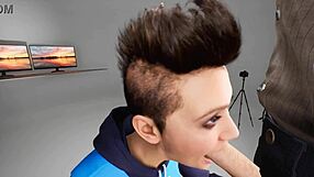 Teen gives deepthroat blowjob in 3d hentai