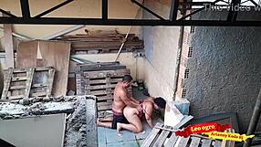 fucking my sister-in-law on the terrace in outdoor sex