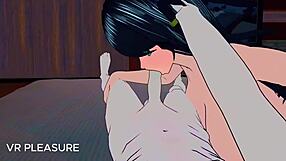 Wet pussy milf mom bends over for blowjob in VR porn