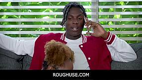 roughuse features a black teen stepsister in a freeuse scenario with james cameron and nicky rebel