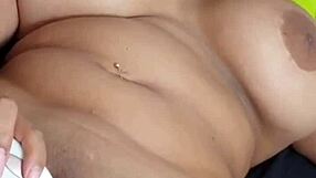 My curvaceous girlfriend gives me a blowjob at home in this POV video