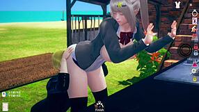 Check out this AI girl in 3D cartoon gold-haired action