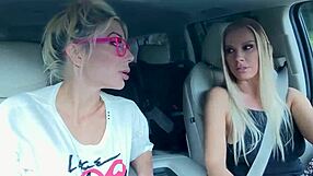 Big tit blonde lesbian strapon fucking