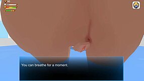 Femdom Humiliates Cute Slave in University Bathroom BDSM Game