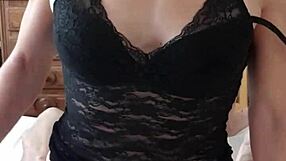 hot milf in lingerie receives oral